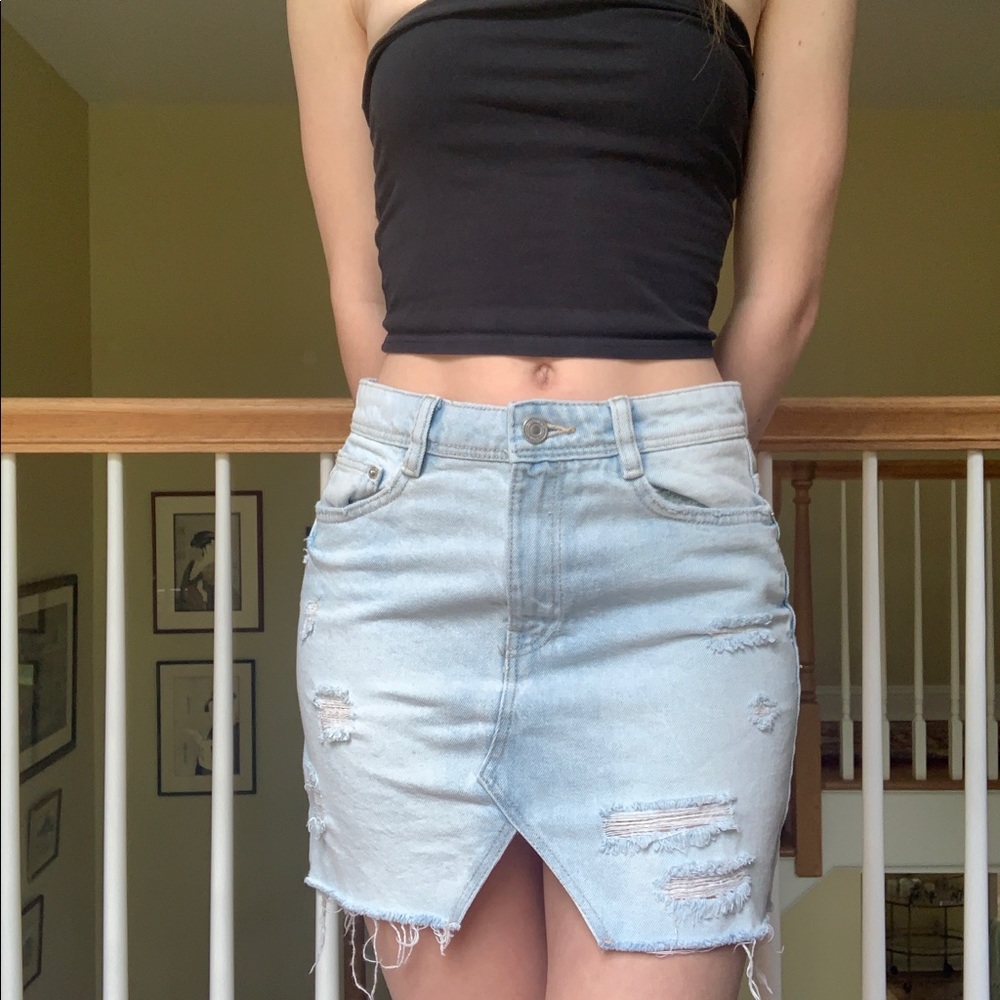 ZARA DENIM MINI SKIRT